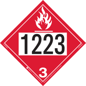 UN 1223, Hazard Class 3 - Flammable Liquid, Permanent Self-Stick Vinyl - ICC Canada