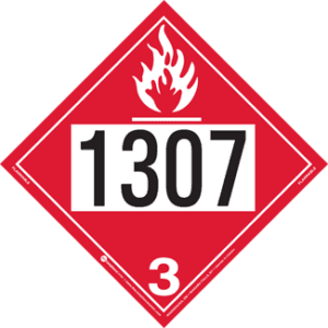 UN 1307, Hazard Class 3 - Flammable Liquid, Permanent Self-Stick Vinyl - ICC Canada