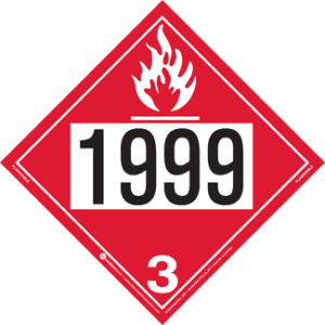 UN 1999, Hazard Class 3 - Flammable Liquid, Permanent Self-Stick Vinyl - ICC Canada