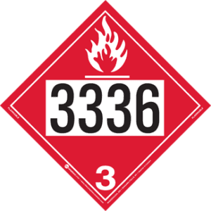 UN 3336, Hazard Class 3 - Flammable Liquid, Permanent Self-Stick Vinyl - ICC Canada