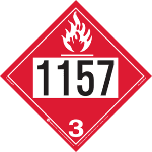 UN 1157, Hazard Class 3 - Flammable Liquid Placard, Removable Self-Stick Vinyl - ICC Canada