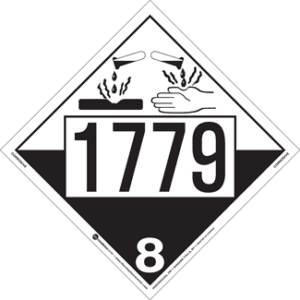 UN 1779, Hazard Class 8 - Corrosives, Permanent Self-Stick Vinyl - ICC Canada