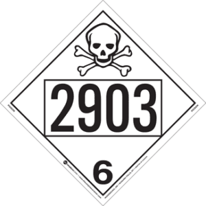 UN 2903, Hazard Class 6 - Toxic, Permanent Self-Stick Vinyl - ICC Canada