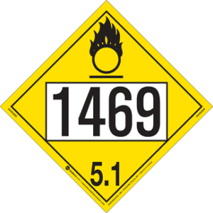 UN 1469, Hazard Class 5 - Oxidizer, Permanent Self-Stick Vinyl - ICC Canada