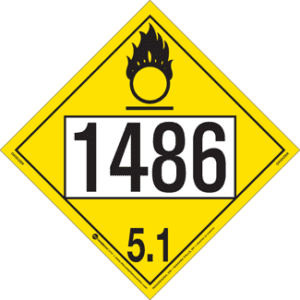 UN 1489, Hazard Class 5 - Oxidizer, Permanent Self-Stick Vinyl - ICC Canada