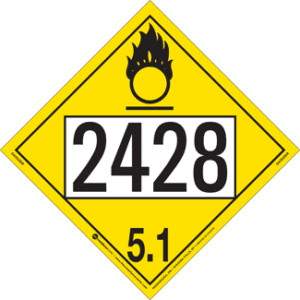 UN 2428, Hazard Class 5 - Oxidizer, Permanent Self-Stick Vinyl - ICC Canada