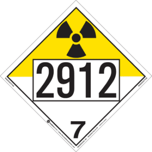 UN 2912, Hazard Class 7 - Radioactive Materials, Permanent Self-Stick Vinyl - ICC Canada