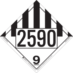 UN 2590, Hazard Class 9 - Miscellaneous Dangerous Goods, Permanent Self-Stick Vinyl - ICC Canada