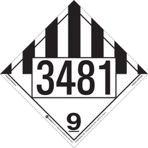 UN 3481, Hazard Class 9 - Miscellaneous Dangerous Goods, Permanent Self-Stick Vinyl - ICC Canada