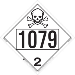 UN 1079, Hazard Class 2 - Toxic Gas, Permanent Self-Stick Vinyl - ICC Canada