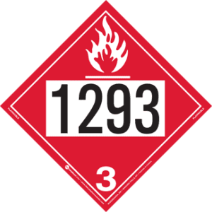 UN 1293, Hazard Class 3 - Flammable Liquid, Rigid Vinyl - ICC Canada