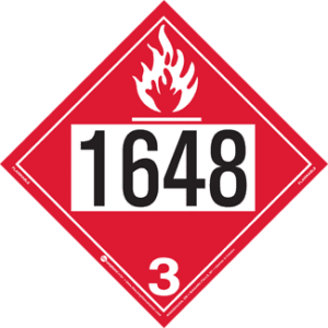 UN 1648, Hazard Class 3 - Flammable Liquid, Rigid Vinyl - ICC Canada