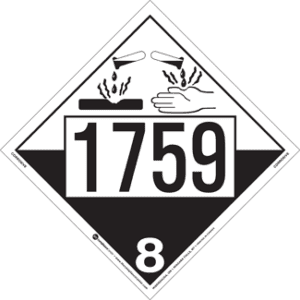UN 1759, Hazard Class 8 - Corrosives, Rigid Vinyl - ICC Canada