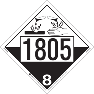 UN 1805, Hazard Class 8 - Corrosives, Rigid Vinyl - ICC Canada