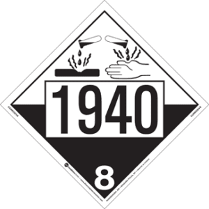 UN 1940, Hazard Class 8 - Corrosives, Rigid Vinyl - ICC Canada