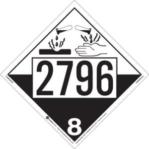 UN 2796, Hazard Class 8 - Corrosives, Rigid Vinyl - ICC Canada