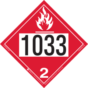 UN 1033, Hazard Class 2 - Flammable Gas, Rigid Vinyl - ICC Canada