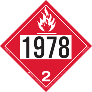 UN 1978, Hazard Class 2 - Flammable Gas, Rigid Vinyl - ICC Canada