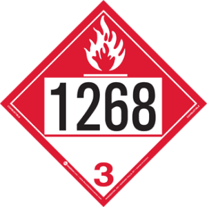 UN 1268, Hazard Class 3 - Combustible Liquid, Rigid Vinyl - ICC Canada