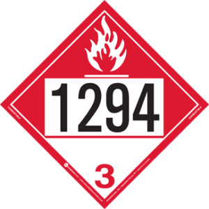 UN 1294, Hazard Class 3 - Combustible Liquid, Rigid Vinyl - ICC Canada