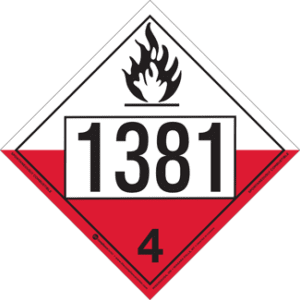 UN 1381, Hazard Class 4 - Substances Liable to Spontaneous Combustion, Rigid Vinyl - ICC Canada