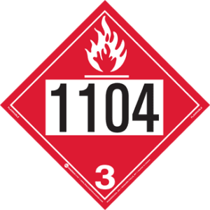 UN 1104, Hazard Class 3 - Flammable Liquid, Tagboard - ICC Canada