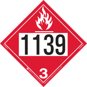 UN 1139, Hazard Class 3 - Flammable Liquid, Tagboard - ICC Canada