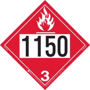 UN 1150, Hazard Class 3 - Flammable Liquid, Tagboard - ICC Canada