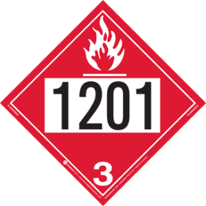 UN 1201, Hazard Class 3 - Flammable Liquid, Tagboard - ICC Canada