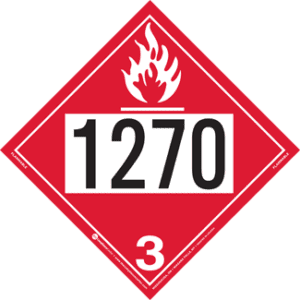 UN 1270, Hazard Class 3 - Flammable Liquid, Tagboard - ICC Canada