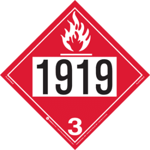 UN 1919, Hazard Class 3 - Flammable Liquid, Tagboard - ICC Canada