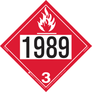 UN 1989, Hazard Class 3 - Flammable Liquid, Tagboard - ICC Canada