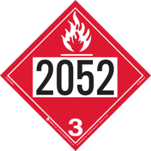 UN 2052, Hazard Class 3 - Flammable Liquid, Tagboard - ICC Canada