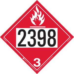 UN 2398, Hazard Class 3 - Flammable Liquid, Tagboard - ICC Canada