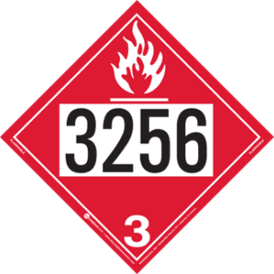 UN 3256, Hazard Class 3 - Flammable Liquid, Tagboard - ICC Canada