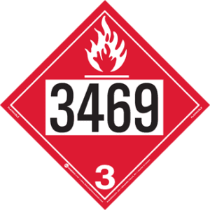 UN 3469, Hazard Class 3 - Flammable Liquid, Tagboard - ICC Canada