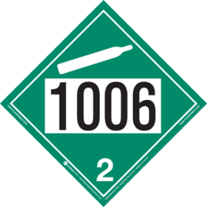 UN 1006, Hazard Class 2 - Non-Flammable Gas, Tagboard - ICC Canada