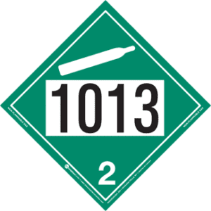 UN 1013, Hazard Class 2 - Non-Flammable Gas, Tagboard - ICC Canada