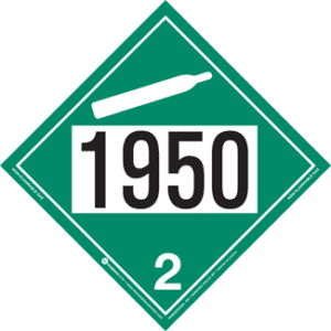 UN 1950, Hazard Class 2 - Non-Flammable Gas, Tagboard - ICC Canada