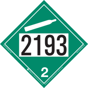 UN 2193, Hazard Class 2 - Non-Flammable Gas, Tagboard - ICC Canada