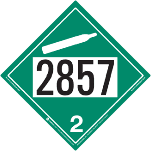 UN 2857, Hazard Class 2 - Non-Flammable Gas, Tagboard - ICC Canada