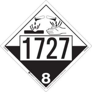 UN 1727, Hazard Class 8 - Corrosives, Tagboard - ICC Canada