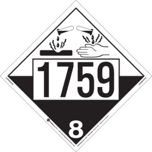 UN 1759, Hazard Class 8 - Corrosives, Tagboard - ICC Canada
