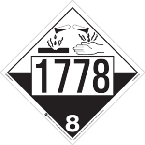 UN 1778, Hazard Class 8 - Corrosives, Tagboard - ICC Canada