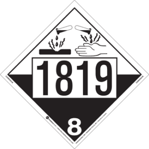 UN 1819, Hazard Class 8 - Corrosives, Tagboard - ICC Canada