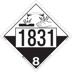 UN 1831, Hazard Class 8 - Corrosives, Tagboard - ICC Canada