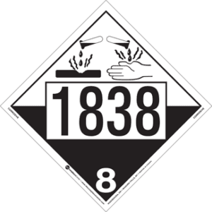 UN 1838, Hazard Class 8 - Corrosives, Tagboard - ICC Canada