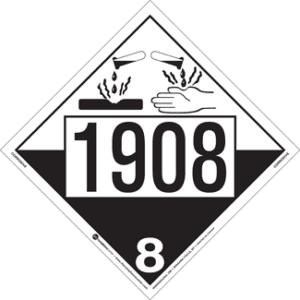 UN 1908, Hazard Class 8 - Corrosives, Tagboard - ICC Canada