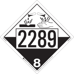 UN 2289, Hazard Class 8 - Corrosives, Tagboard - ICC Canada