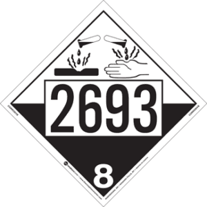 UN 2693, Hazard Class 8 - Corrosives, Tagboard - ICC Canada